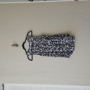 Black and White Floral Print Tank